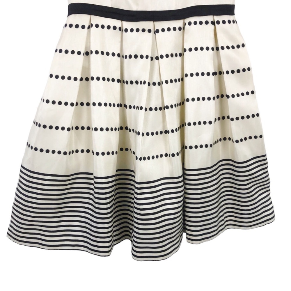 Taylor Fit & Flare Ivory & Black Dress Size 6 - Picture 11 of 16